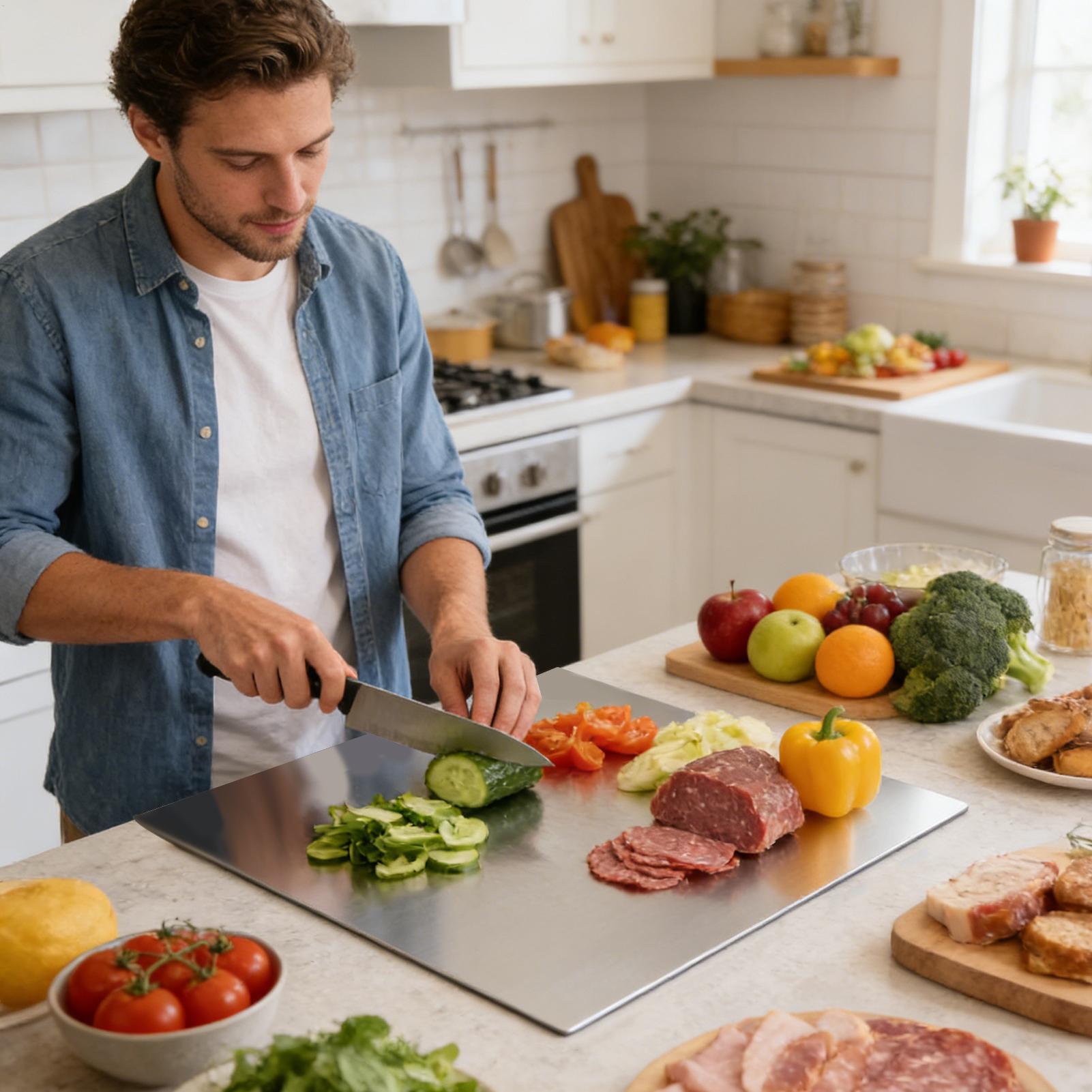 Planche à découper en acier in - Meal Prep Kitchen avis et prix