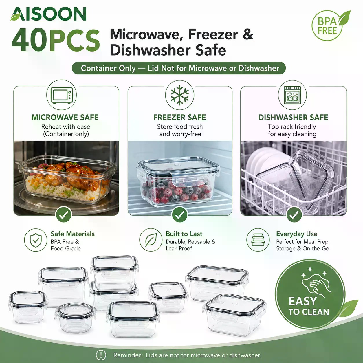 Ensemble de 40 contenants de s - Meal Prep Bowl avis et prix